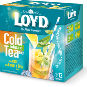 Loyd Cold Infusion Tea Bags with Mint, Lemon & Lime (2.5g x 12 Pyramids)