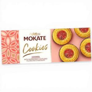 Mokate Cookies with Raspberry Filling & Chocolate (150g)