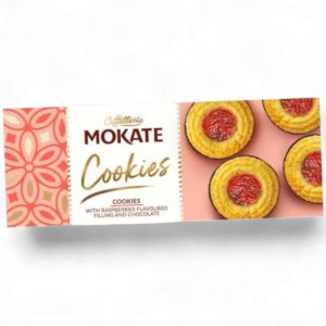 Mokate Cookies with Raspberry Filling & Chocolate (150g)