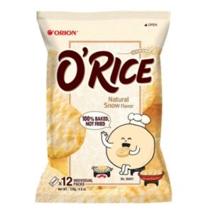 Orion O’Rice Natural Snow Rice Crackers (129g x 12 packets)