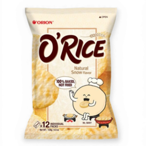 Orion O’Rice Natural Snow Rice Crackers (129g x 12 packets)