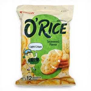 Orion O’Rice Seaweed Flavour Rice Crackers (95g x 12 packets)